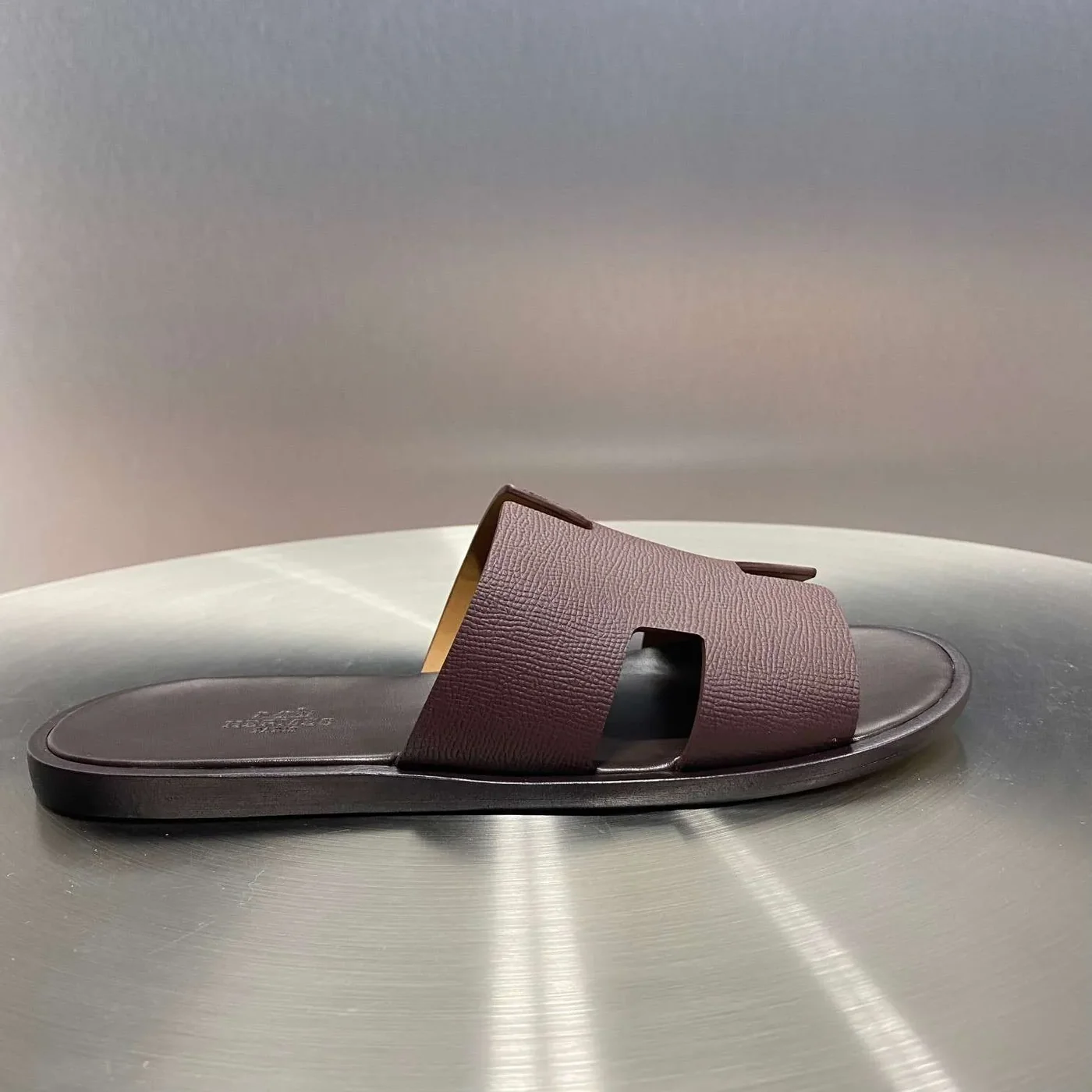 Hermes Oran Sandal Burgundy Hermes Oran Sandal Burgundy