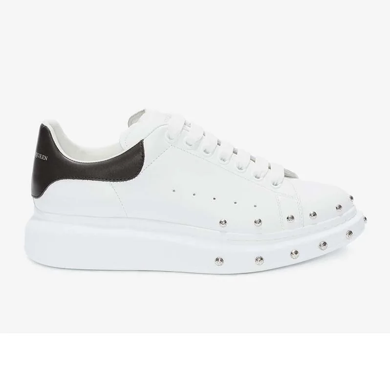 Alexander Mcqueen Oversized Sneaker with Silver Hammered Studs Shoes White for Men Alexander Mcqueen Oversized Sneaker with Silver Hammered Studs Shoes White for Men