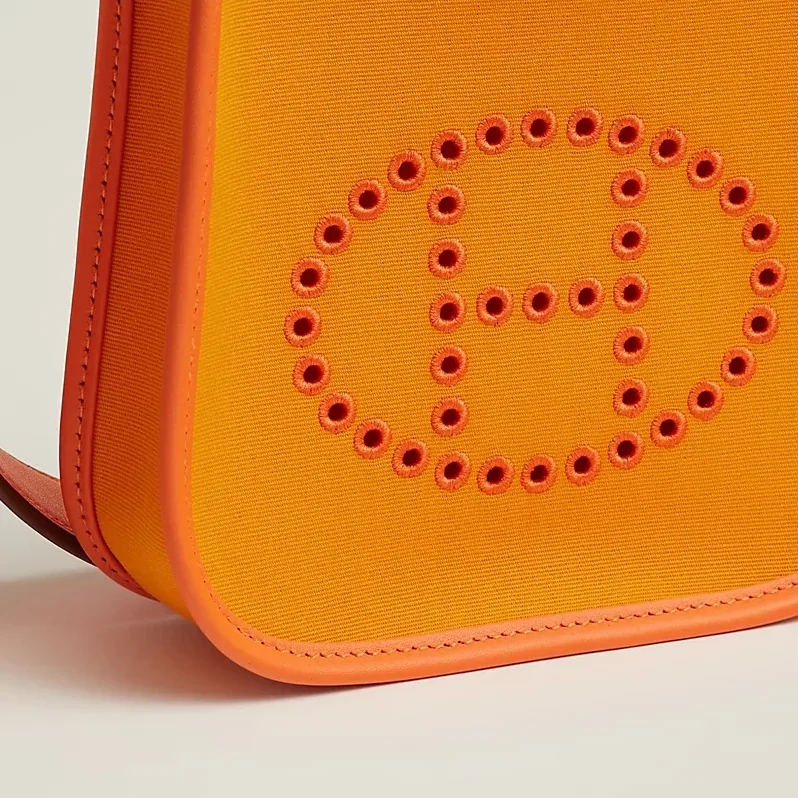 Hermes Neo Evelyne 16 Shoulder Bag in Light Orange Palladium Hardware