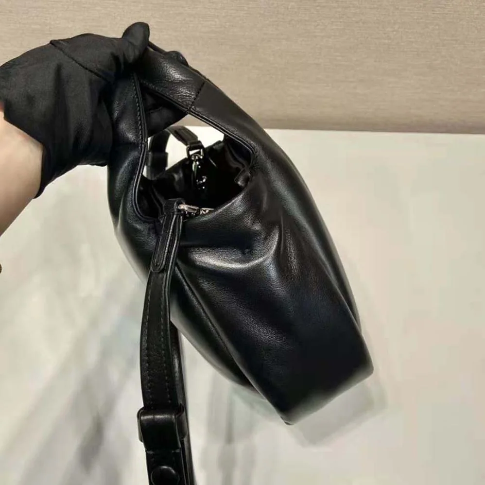 Prada Small Padded Prada Soft Nappa-Leather Bag for Women in Black Prada Small Padded Prada Soft Nappa-Leather Bag for Women in Black