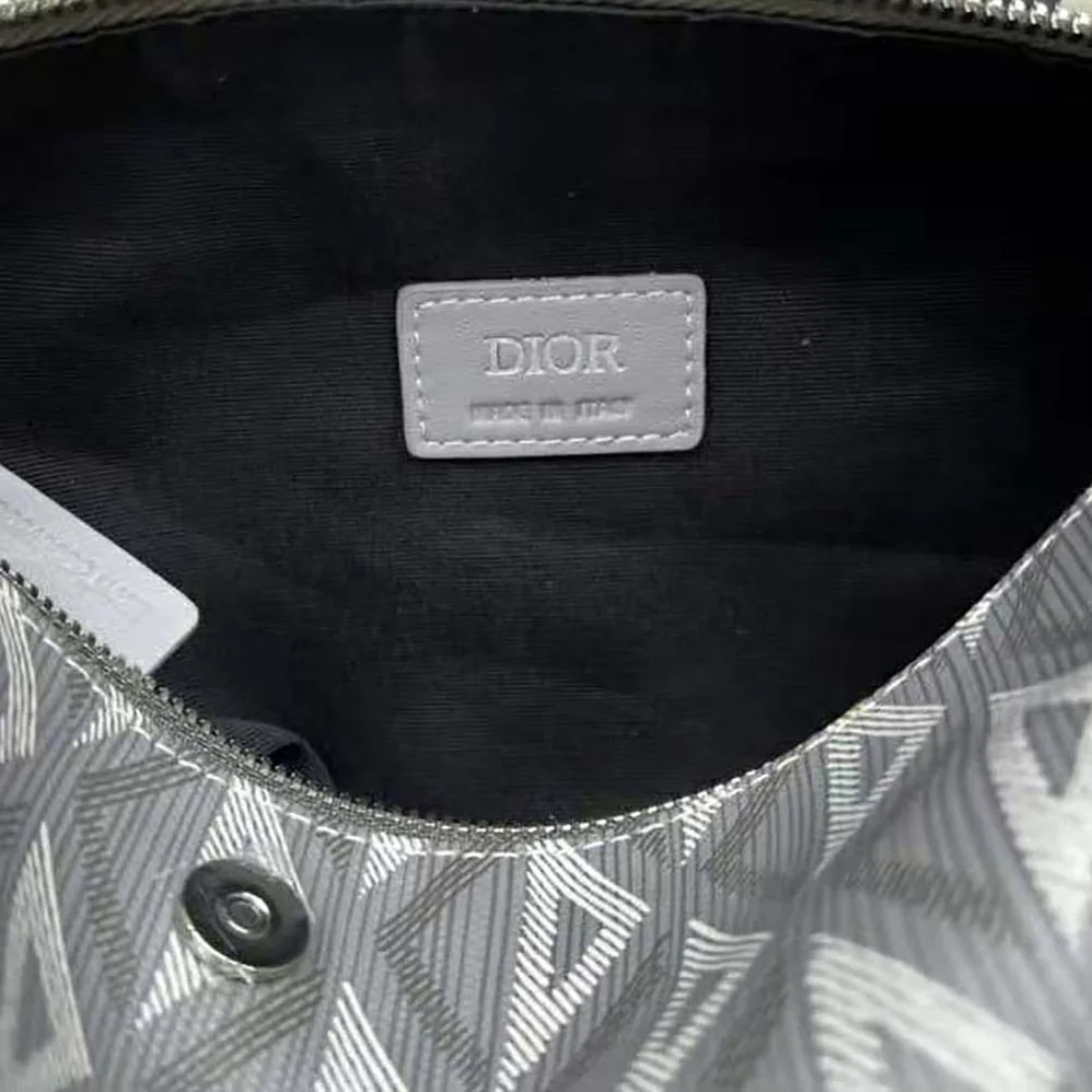 Dior Lingot 22 Bag Dior Gray CD Diamond Canvas for Men