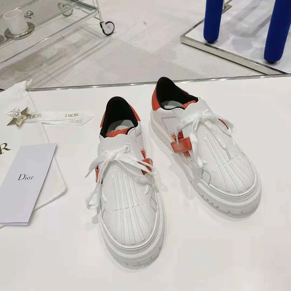 Dior Dior-id Sneaker White Calfskin Terry Cotton for Women in Pink Dior Dior-id Sneaker White Calfskin Terry Cotton for Women in Pink