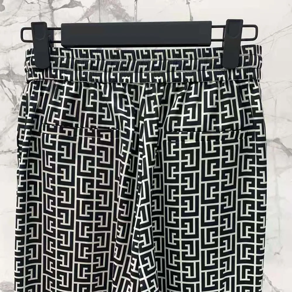 Balmain Monogrammed Flowing Trousers for Women