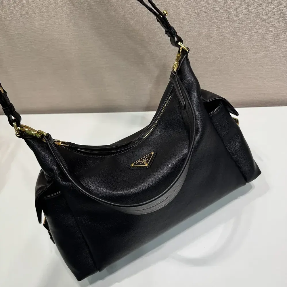 Prada Explore Large Nappa Leather Bag for Women in Black