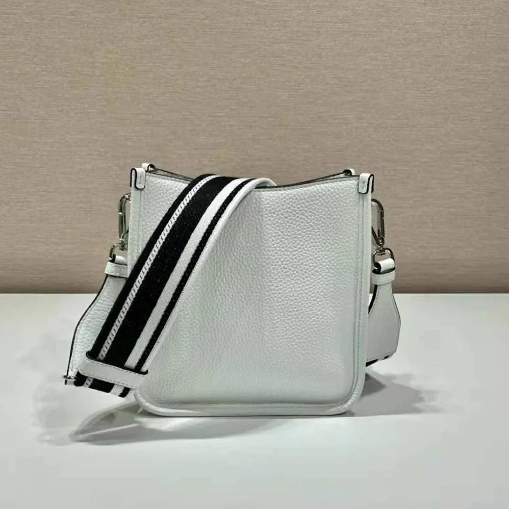 Prada Leather Mini Shoulder Bag for Unisex in White Prada Leather Mini Shoulder Bag for Unisex in White