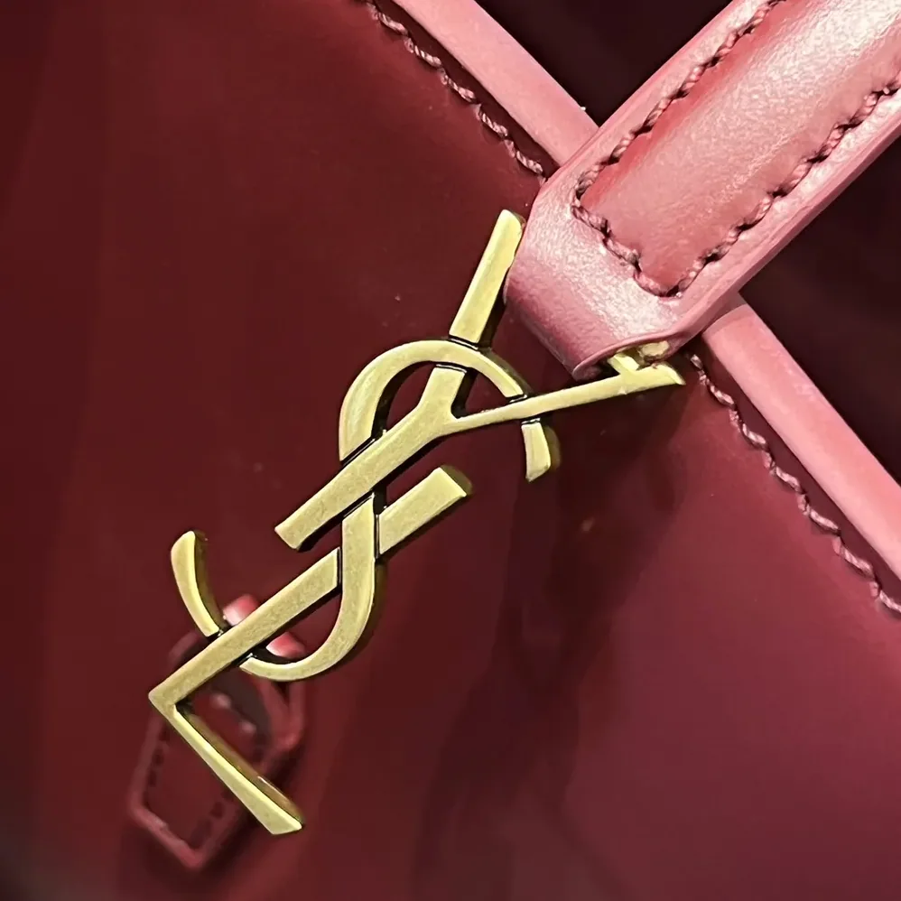 Saint Laurent YSL Le 37 Mini in Shiny Leather for Women in Maroon Saint Laurent YSL Le 37 Mini in Shiny Leather for Women in Maroon