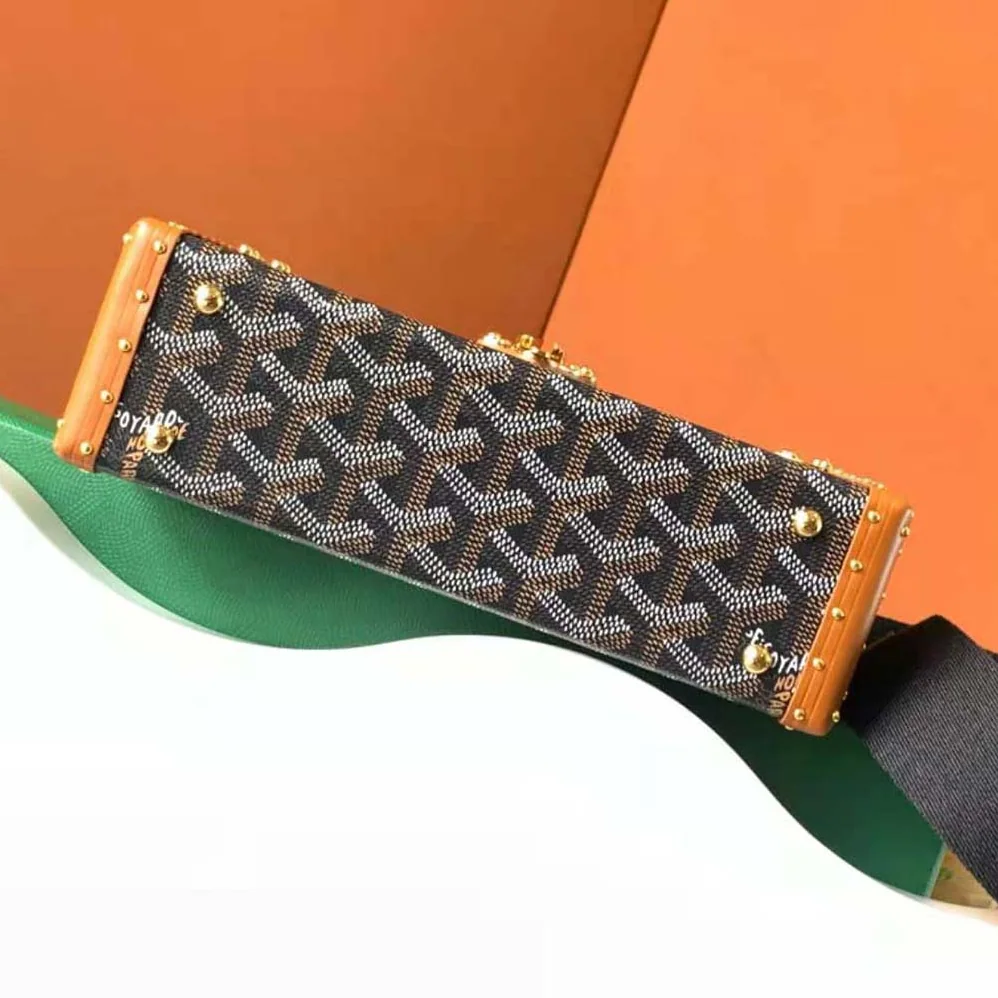 Goyard Cassette Trunk Bag in Goyardine Canvas & Clamecy Cowhide for Women in Brown
