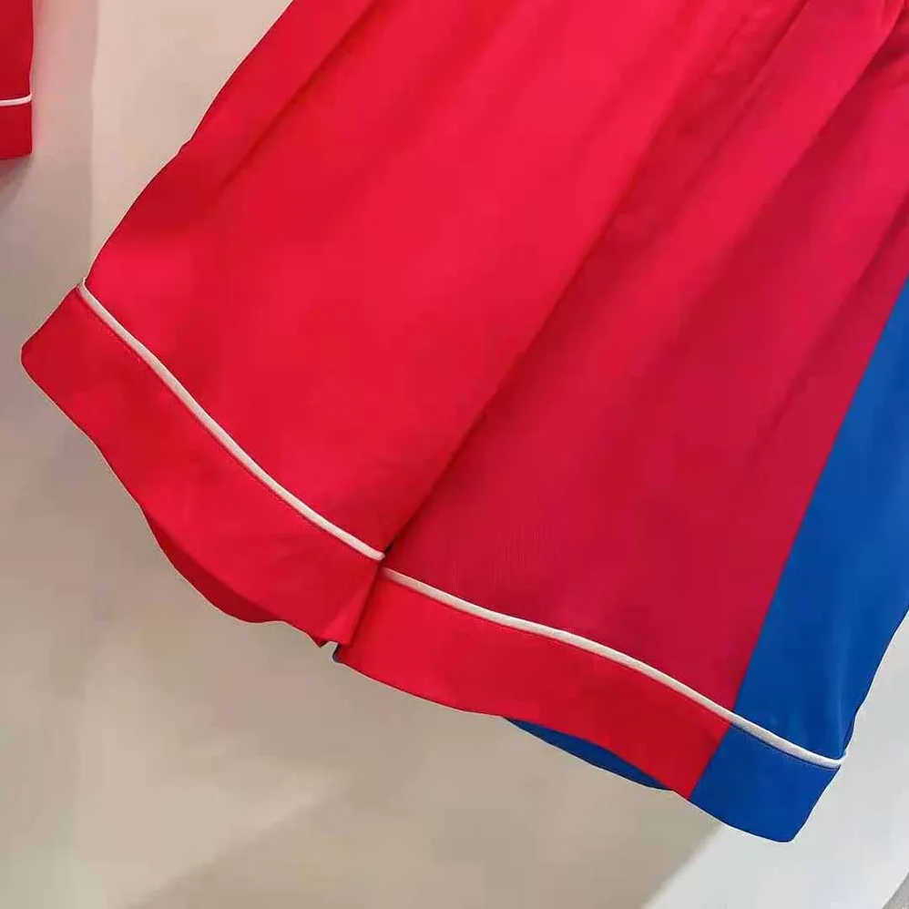 Dior Chez Moi Shorts Bright Pink and Fluorescent Blue Silk Twill for Women