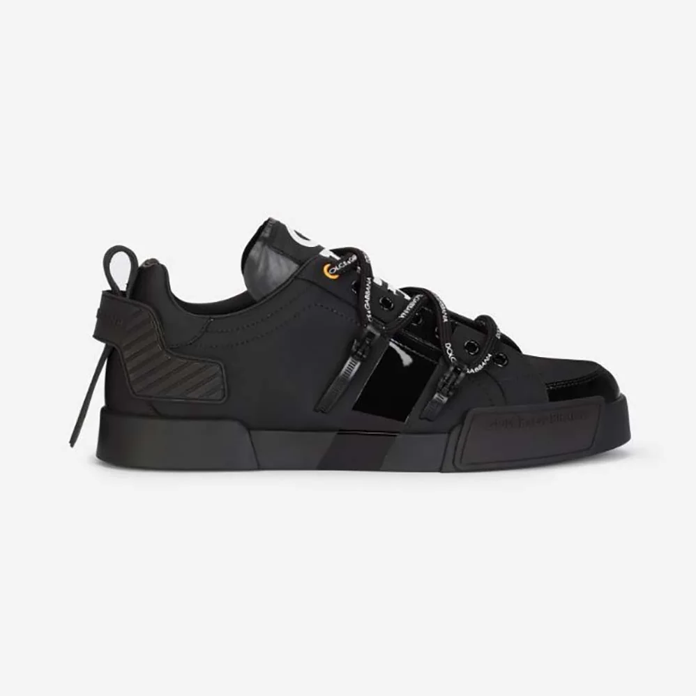 Dolce Gabbana D&G Portofino Sneakers in Calfskin and Patent Leather for Women