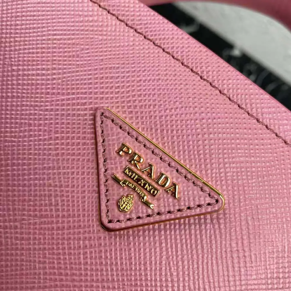 Prada Medium Saffiano Leather Prada Matinee Bag for Women in Pink Prada Medium Saffiano Leather Prada Matinee Bag for Women in Pink