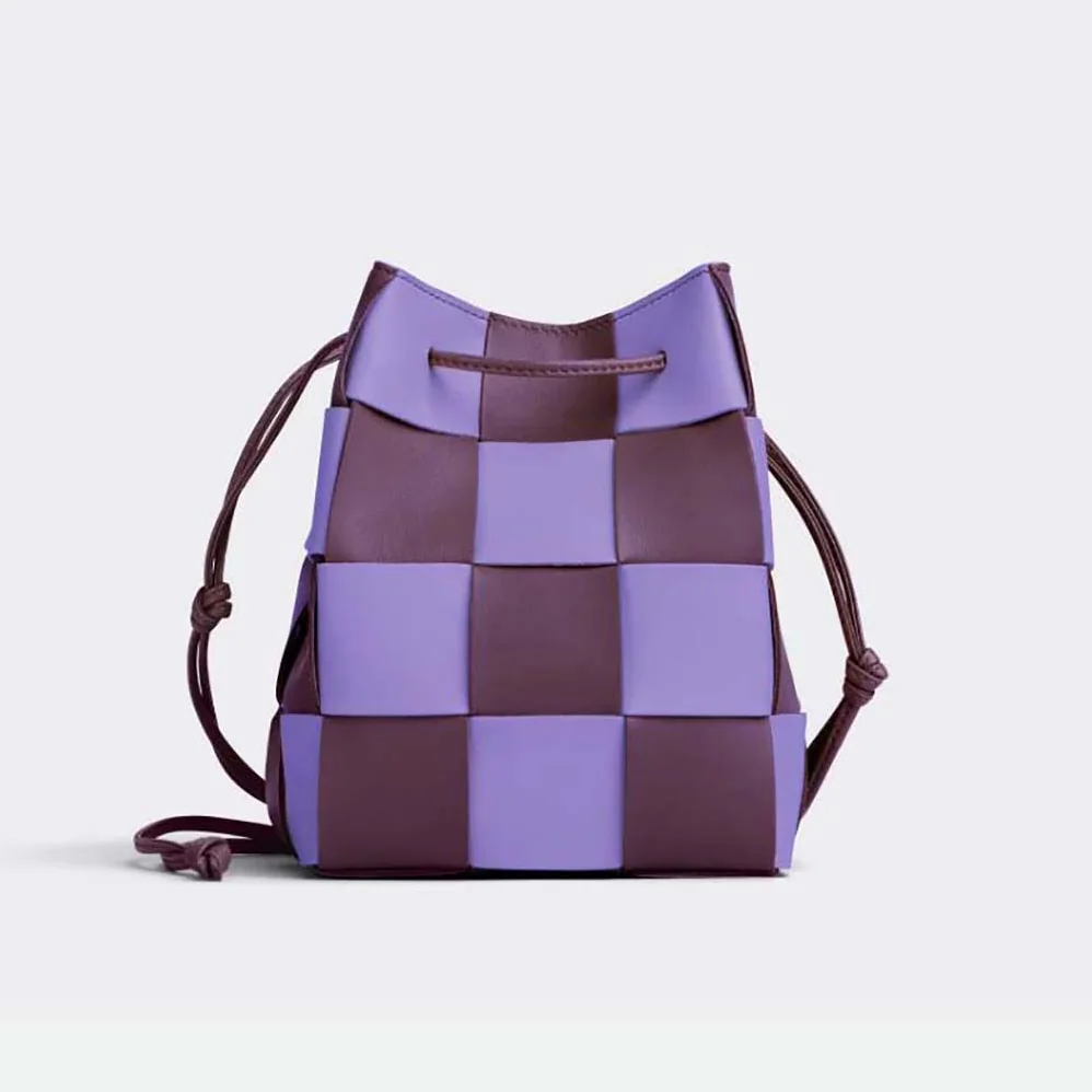 Bottega Veneta Small Cassette Cross-Body Bucket for Women in Purple