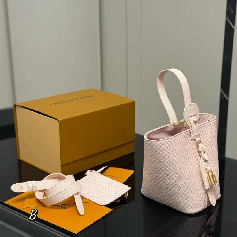 Louis Vuitton All In BB Bucket Shoulder Bag in Light Bliss Gold Hardware