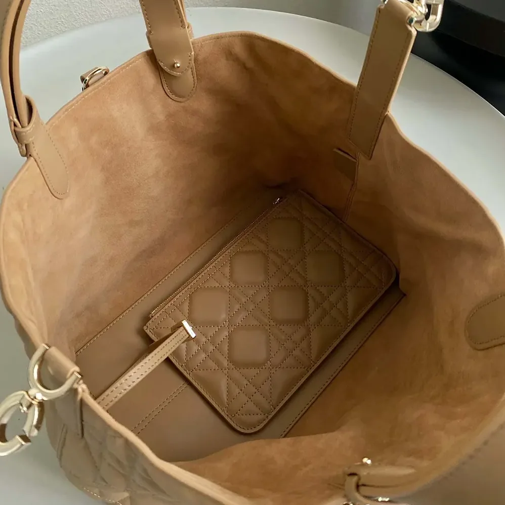 Dior Medium Dior Toujours Bag Medium Tan Macrocannage Calfskin for Women