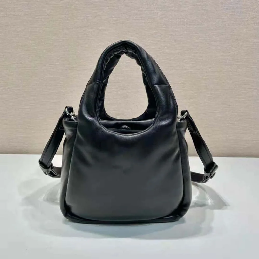 Prada Small Padded Prada Soft Nappa-Leather Bag for Women in Black Prada Small Padded Prada Soft Nappa-Leather Bag for Women in Black