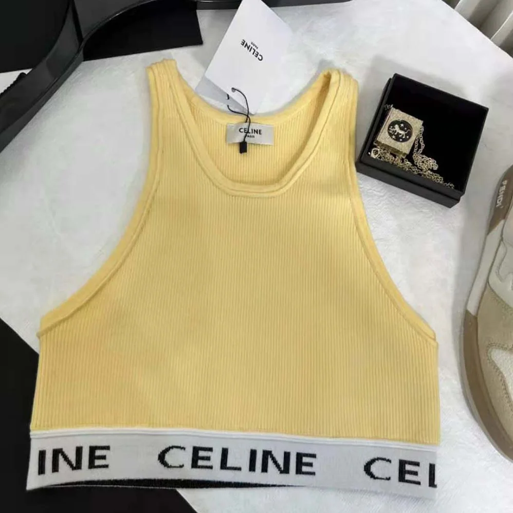 Celine Mesh Sports Bra for Women in Yellow Celine Mesh Sports Bra for Women in Yellow
