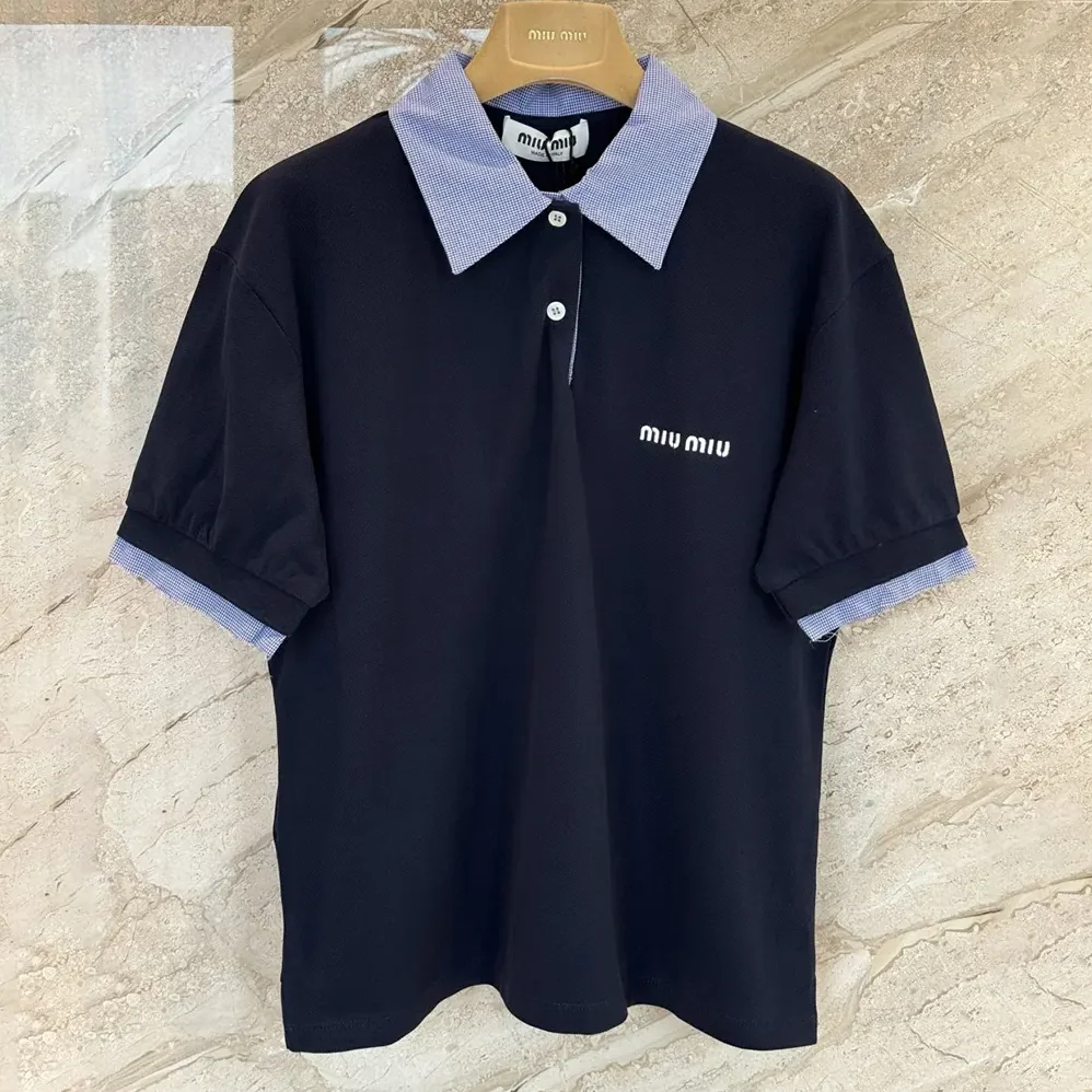 Miu Miu Cotton Piqué Polo Shirt-MJN5551843 for Women