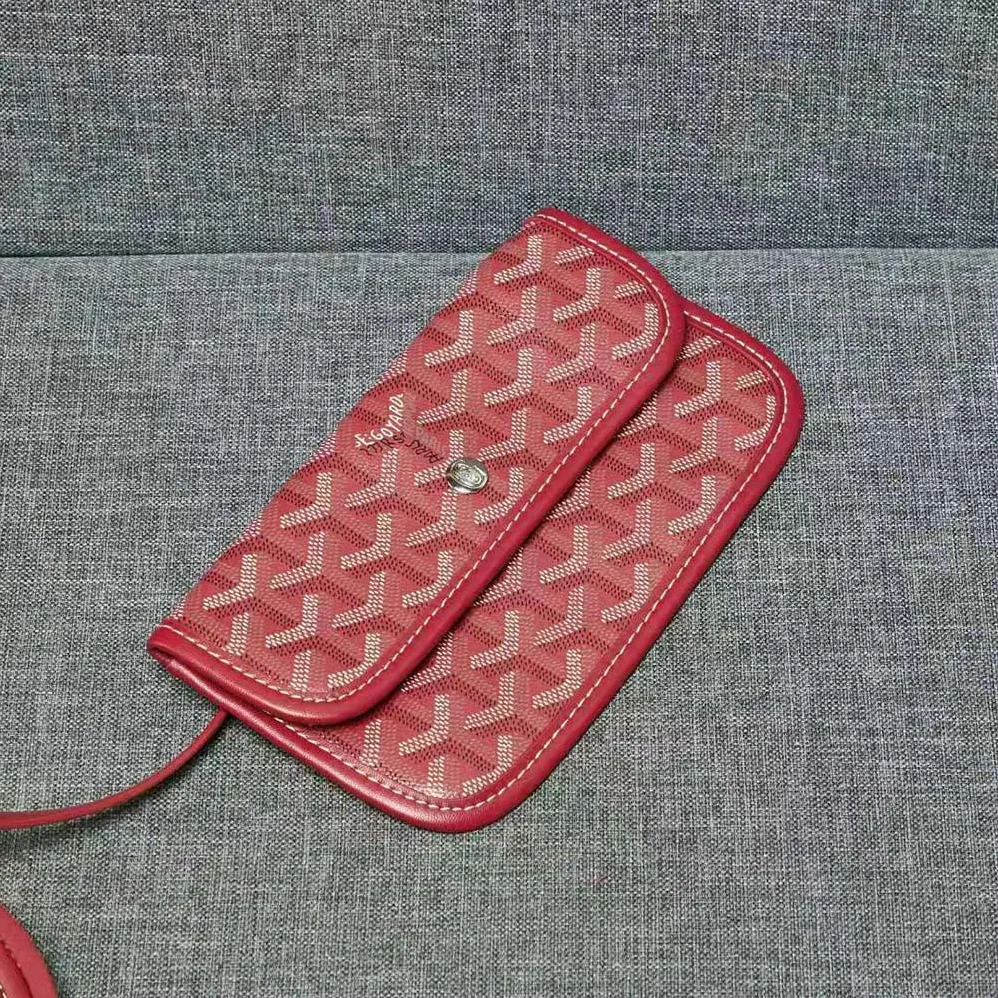 Goyard Sac Artois MM in Goyardine Canvas & Chevroches Calfskin for Women in Red