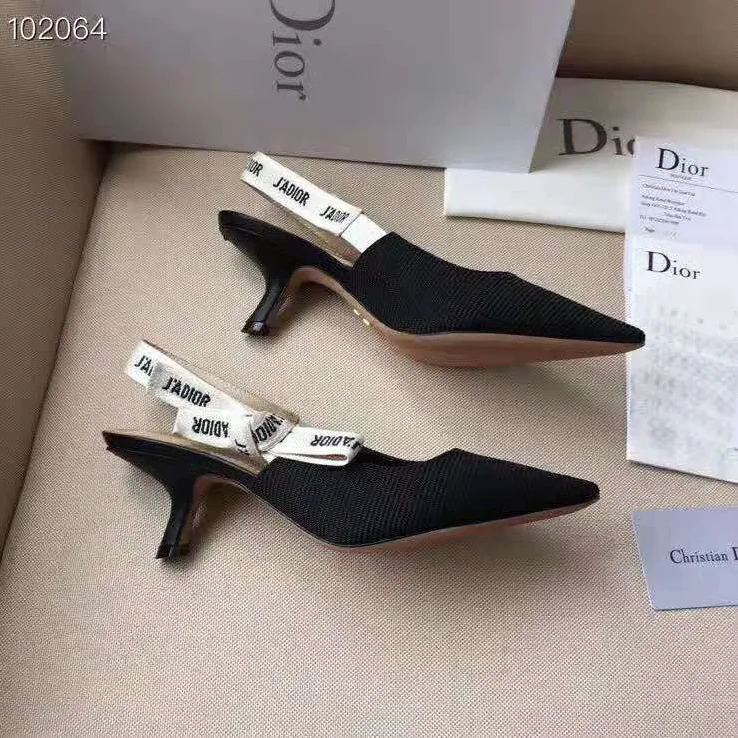 Dior J'adior Pump in Technical Canvas in 6.5 cm Heel for Women in Black Dior J'adior Pump in Technical Canvas in 6.5 cm Heel for Women in Black