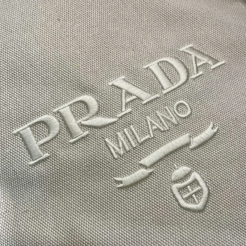 Prada Linen Blend Drawstring Duffel Bag for Unisex in White Prada Linen Blend Drawstring Duffel Bag for Unisex in White
