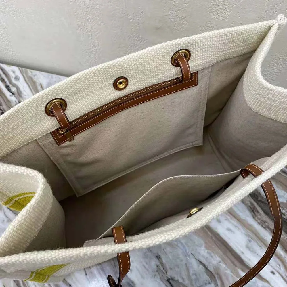Celine Squared Cabas Celine in “Plein Soleil” Textile and Calfskin for Women