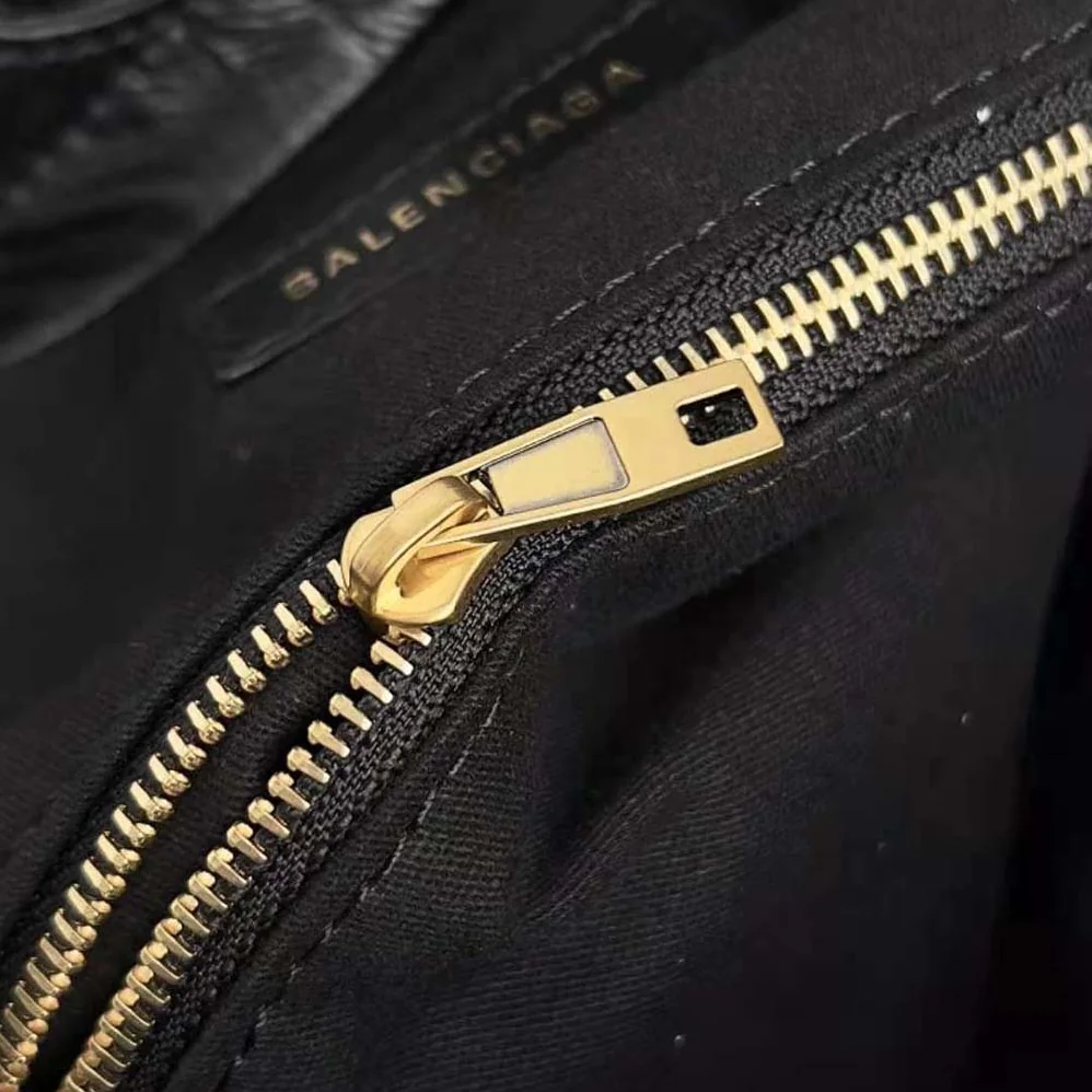 Balenciaga Crush Medium Tote Bag in Black Crushed Calfskin for Women Balenciaga Crush Medium Tote Bag in Black Crushed Calfskin for Women