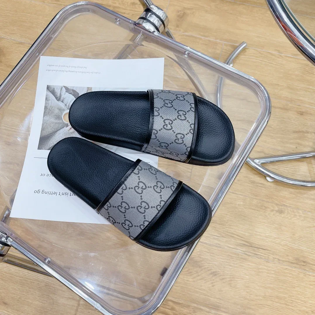 Gucci GG Slide Sandal Black And Gray for Women Gucci GG Slide Sandal Black And Gray for Women