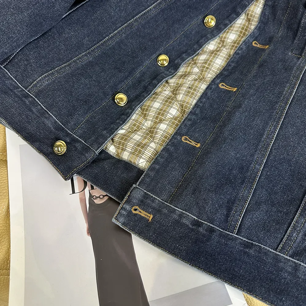 Miu Miu Flocked Denim And Velvet Blouson Jacket for Women
