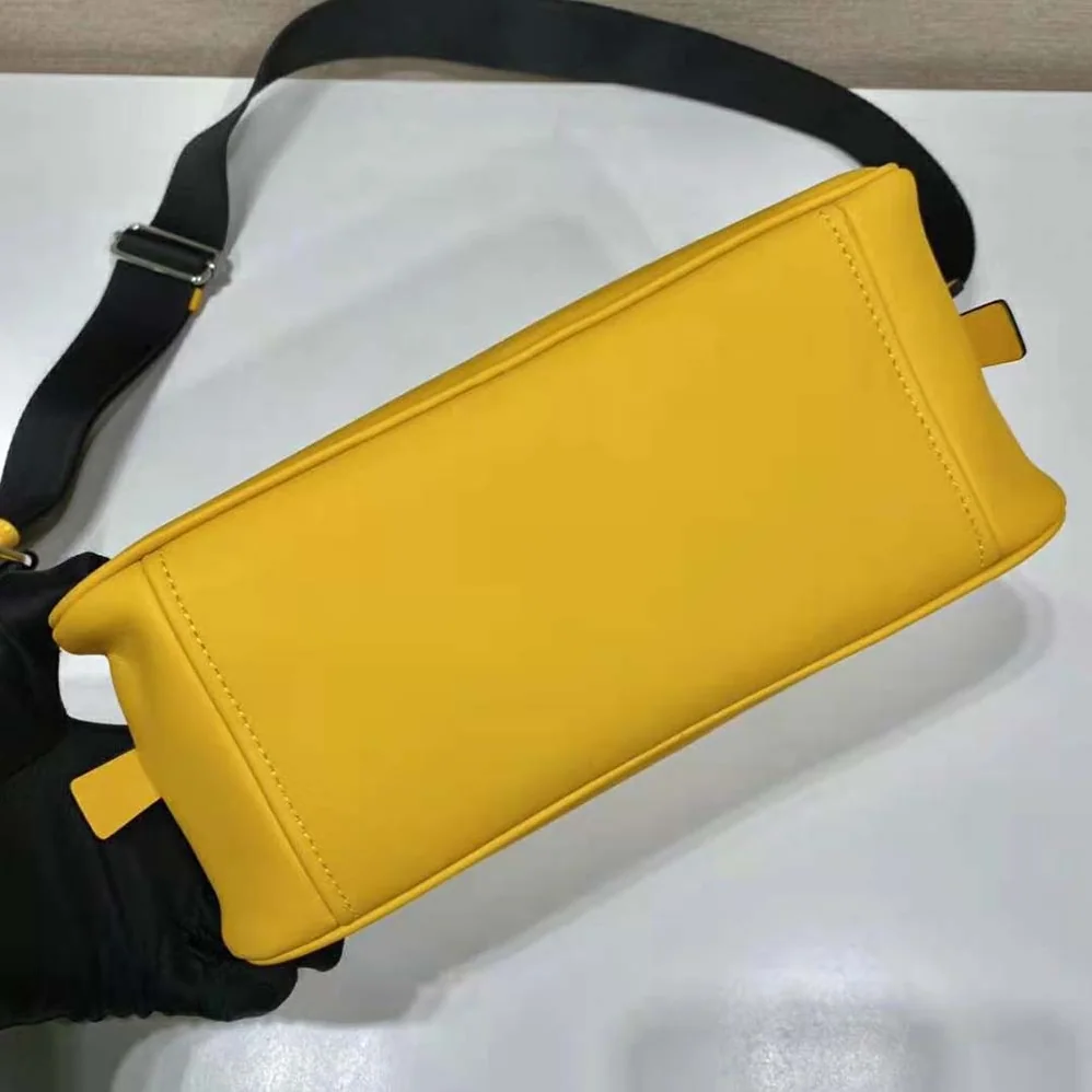 Prada Leather Prada Triangle Bag for Women in Yellow Prada Leather Prada Triangle Bag for Women in Yellow