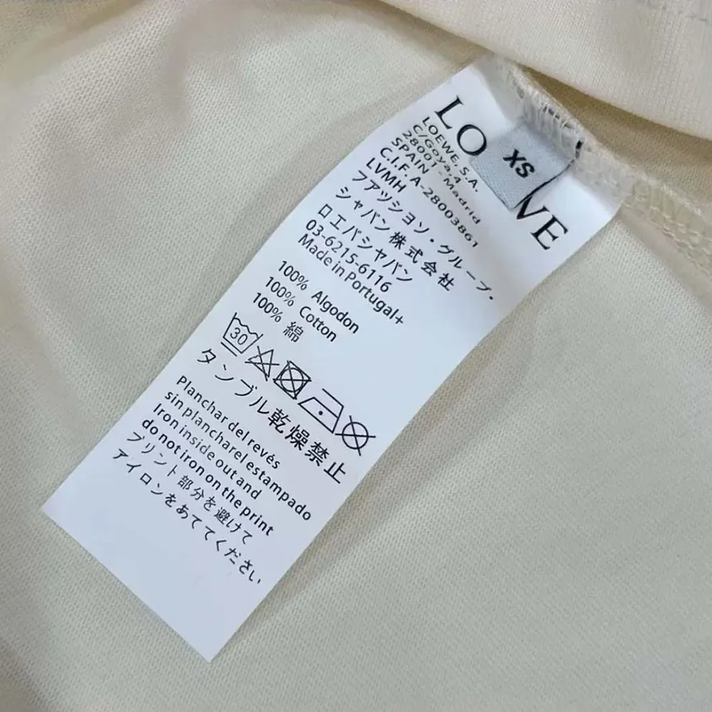 Loewe LOEWE Neon T-shirt in Cotton for Men in White/Pink