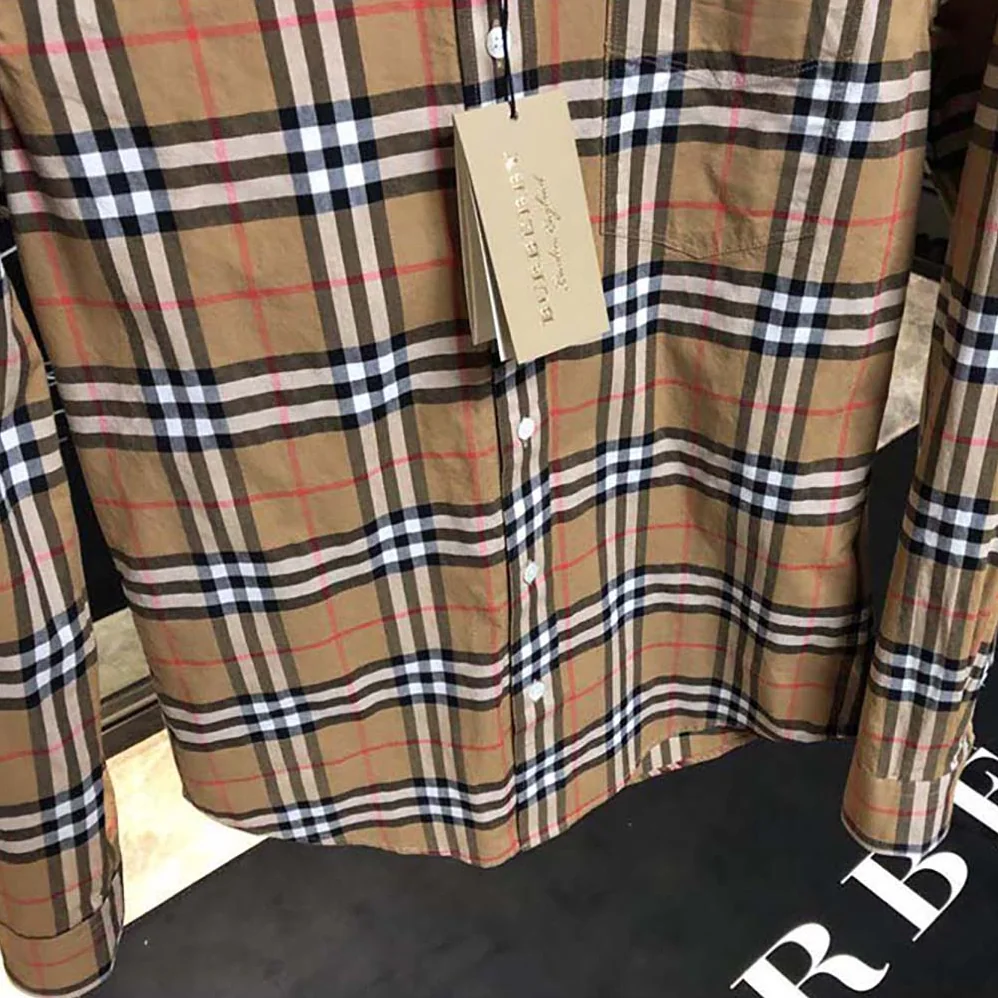 Burberry Button-Down Collar Vintage Check Cotton Shirt for Unisex