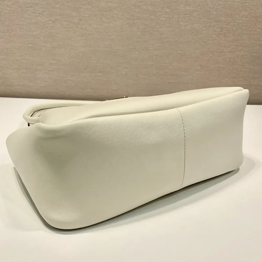 Prada Medium Leather Handbag for Women in White Prada Medium Leather Handbag for Women in White