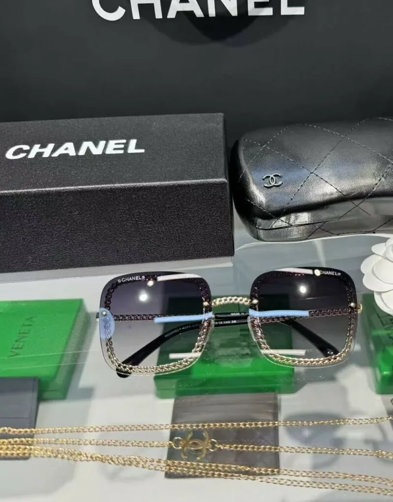 Chanel Square Sunglasses Gold Chanel Square Sunglasses Gold