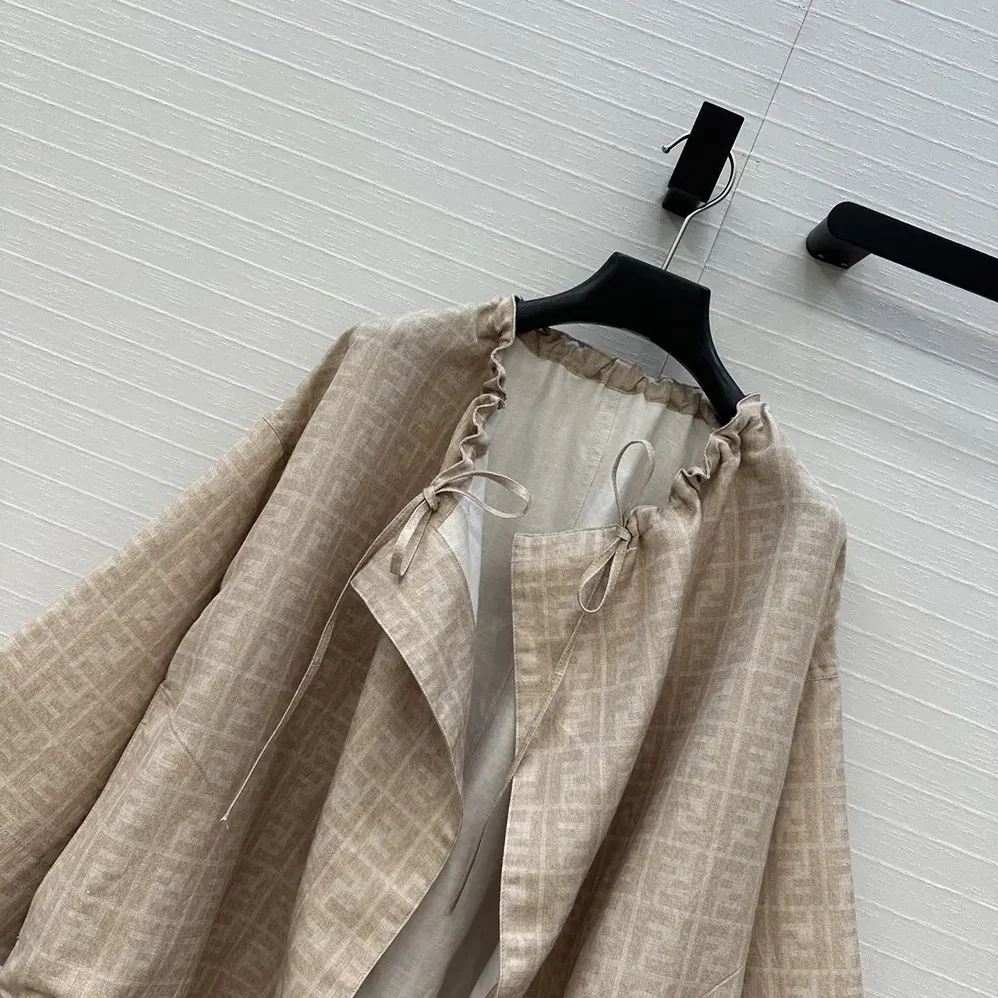 Fendi Beige FF Chambray Jacket for Women Fendi Beige FF Chambray Jacket for Women