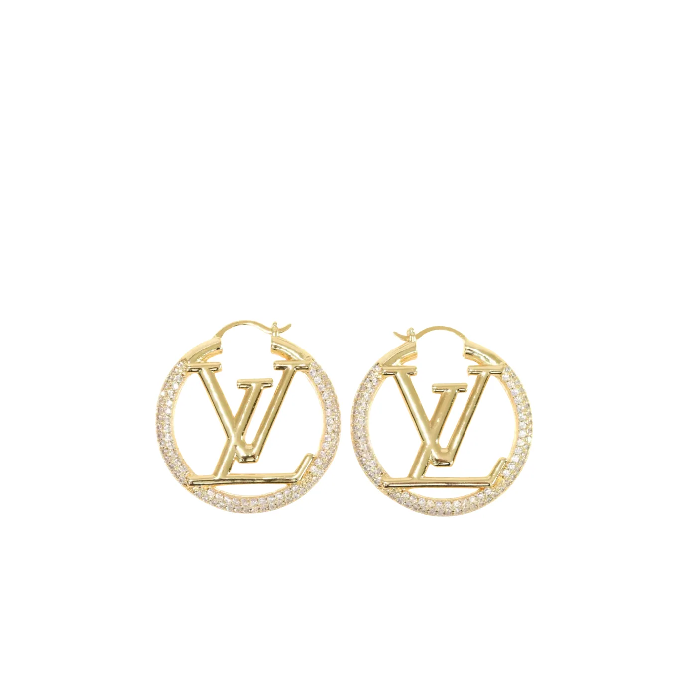Louis Vuitton Louise By Night Earrings Gold Tone Louis Vuitton Louise By Night Earrings Gold Tone