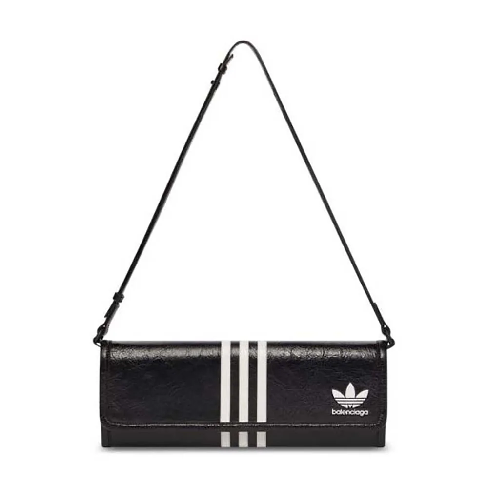 Balenciaga Balenciaga / Adidas Wallet on Strap in Black for Women Balenciaga Balenciaga / Adidas Wallet on Strap in Black for Women
