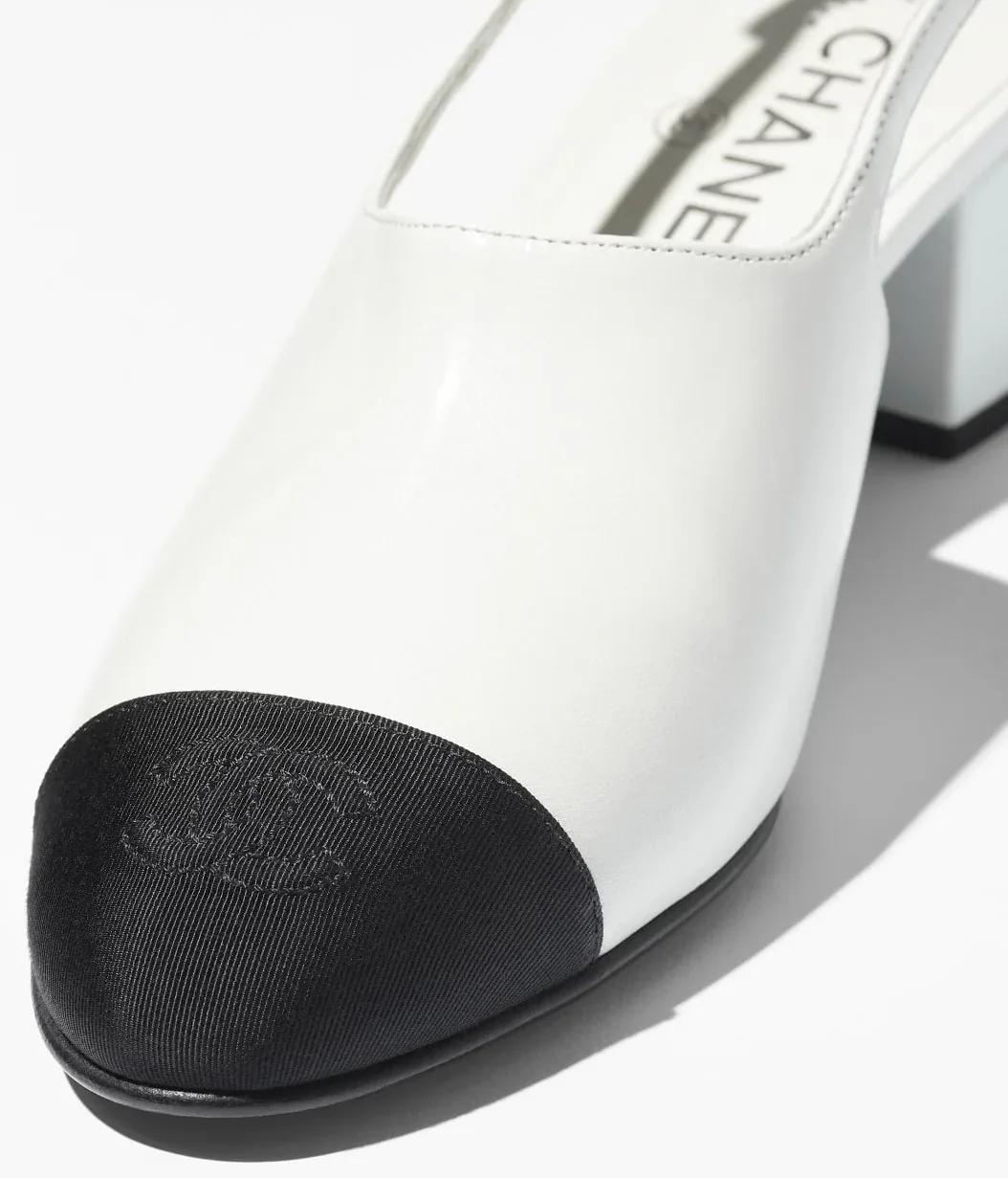 Chanel Slingbacks White/Black - in NAEET
