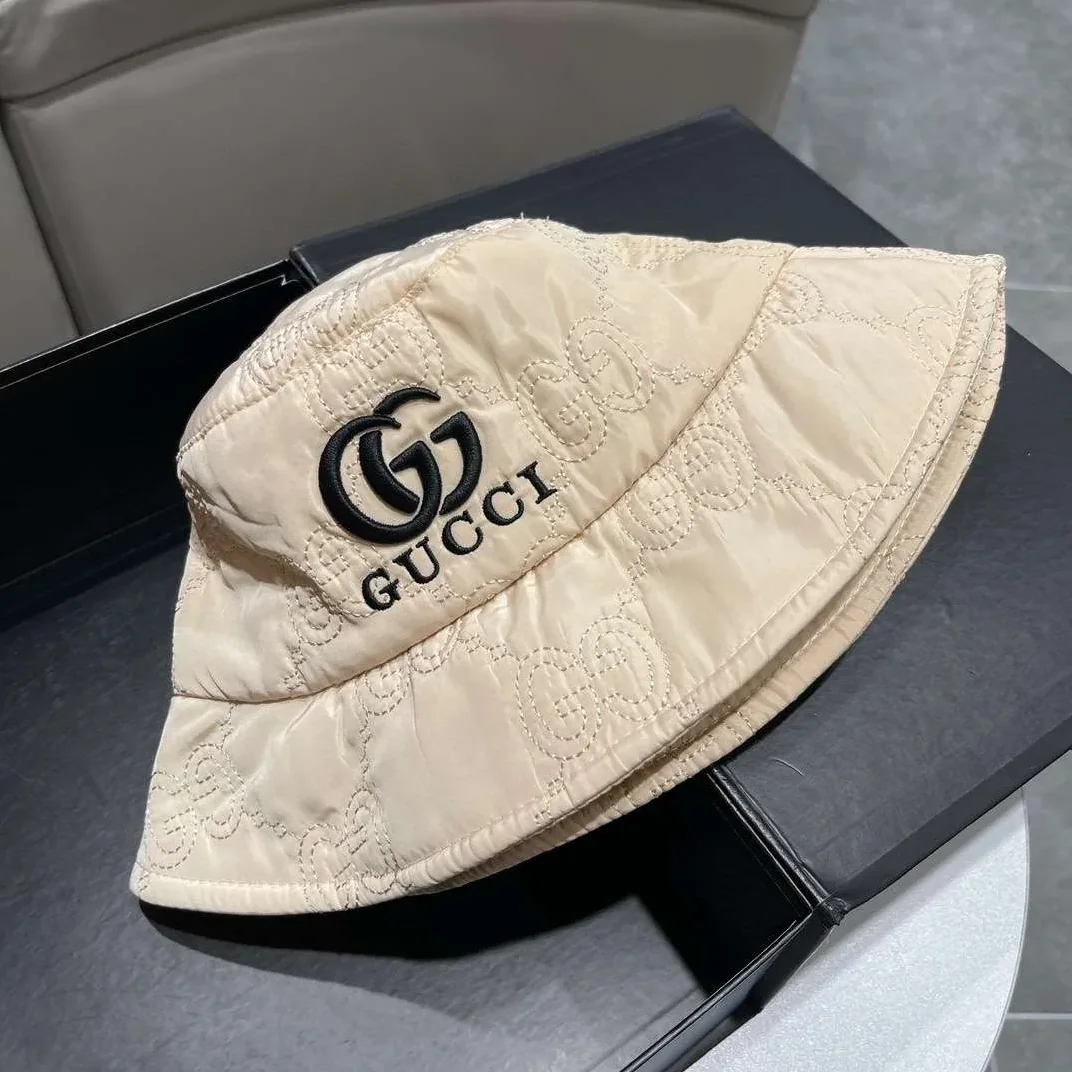 Gucci Quilted Bucket Hat Cream Gucci Quilted Bucket Hat Cream