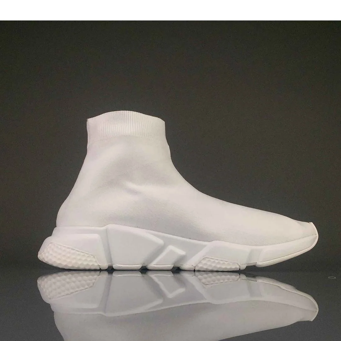 Balenciaga Stretch Mesh High Top Sneakers for Unisex in White Balenciaga Stretch Mesh High Top Sneakers for Unisex in White