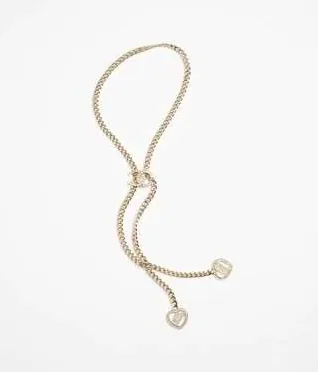 Chanel Pearl Heart Necklace Gold