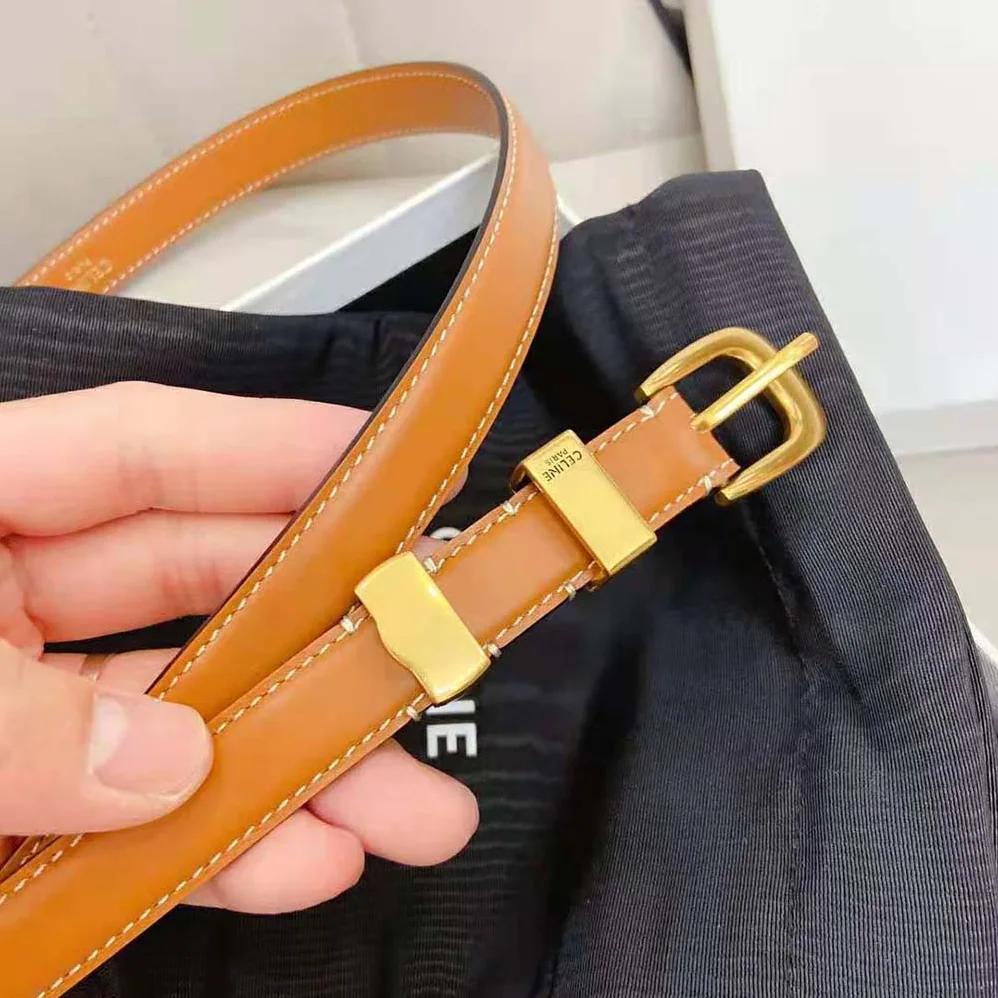 Celine Small Western Belt in Natural Calfskin for Women in Tan Celine Small Western Belt in Natural Calfskin for Women in Tan