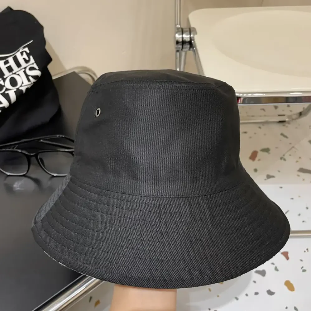 Dior Reversible Teddy-D Small Brim Bucket Hat Black Cotton Blend for Unisex