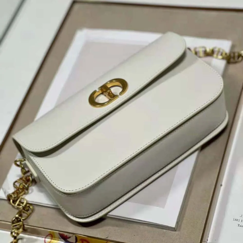 Dior 30 Montaigne Avenue Bag Dusty Ivory Box Calfskin for Women