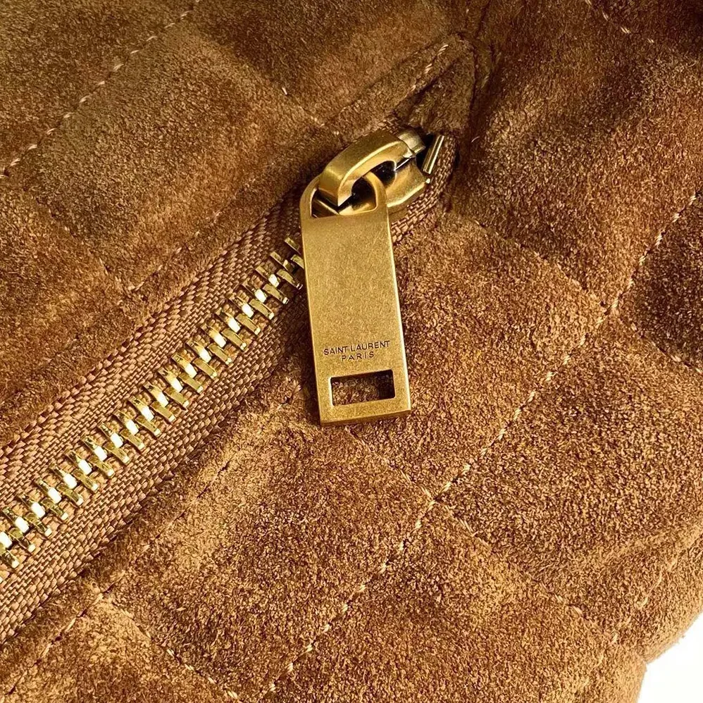 Saint Laurent YSL Icare Hobo In Quilted Suede Brown for Women Saint Laurent YSL Icare Hobo In Quilted Suede Brown for Women