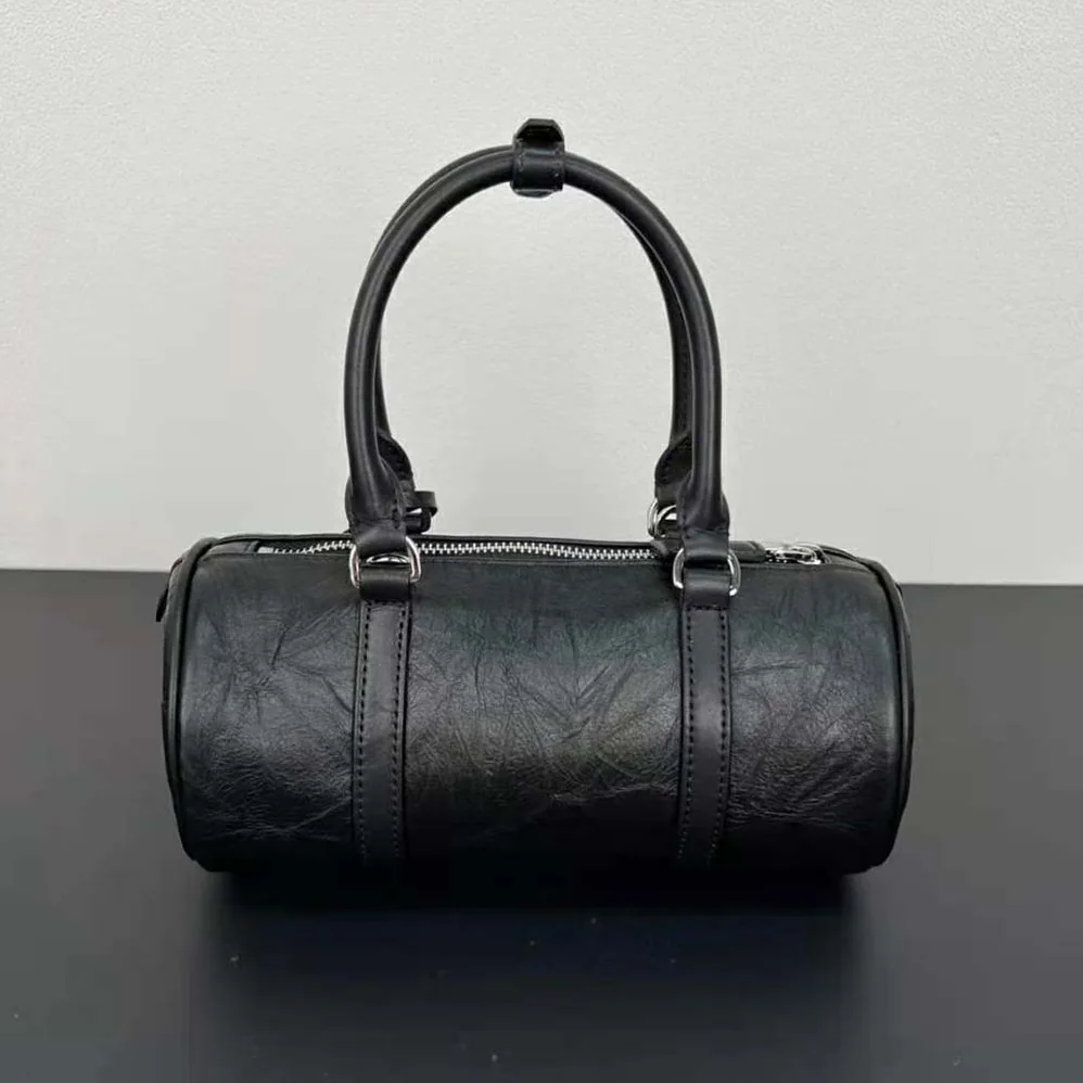 Prada Antique Nappa Leather Handbag for Women in Black Prada Antique Nappa Leather Handbag for Women in Black