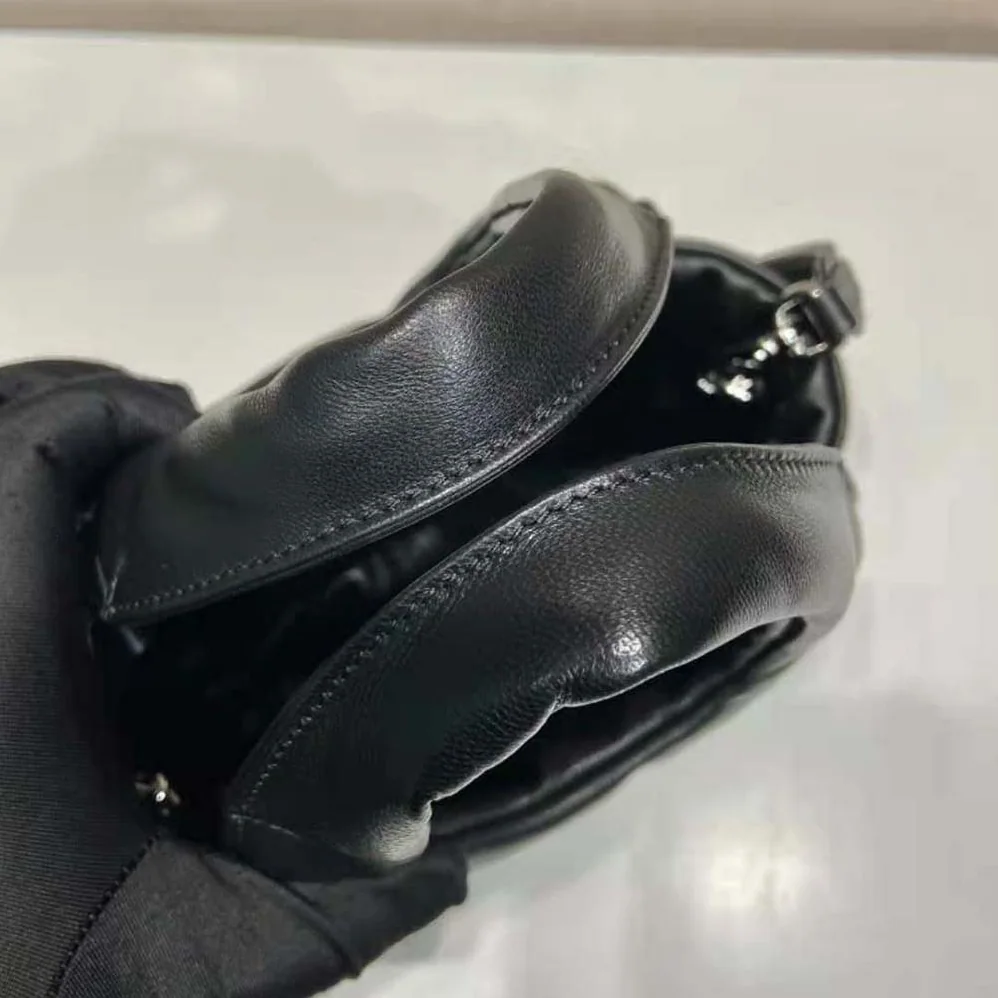 Prada Small Padded Prada Soft Nappa-Leather Bag for Women in Black Prada Small Padded Prada Soft Nappa-Leather Bag for Women in Black