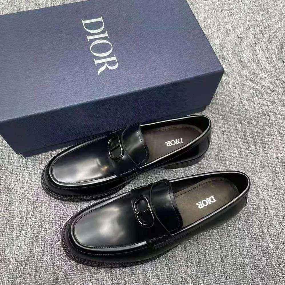 Dior Granville Loafer Black Polished Calfskin for Men