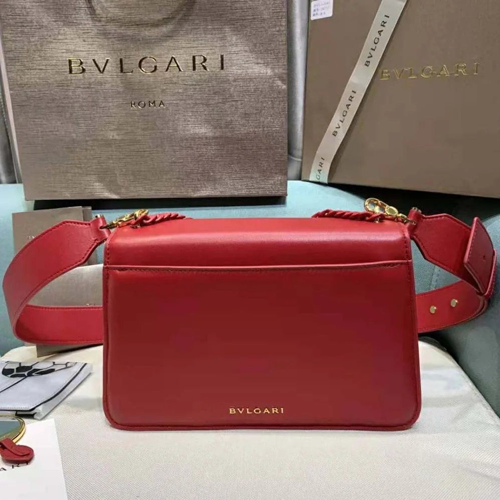 Bvlgari Serpenti Forever Crossbody Bag in Nappa Leather for Women in Red