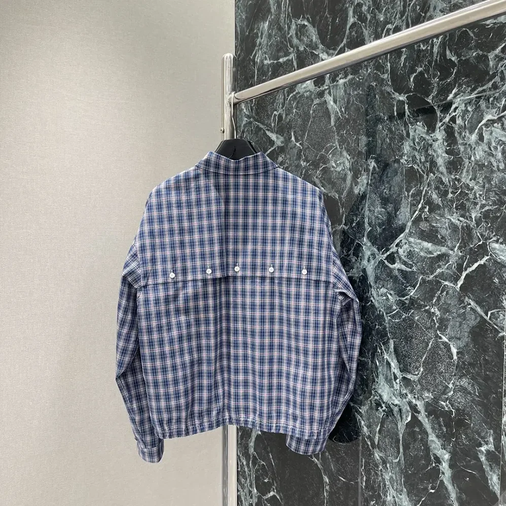 Miu Miu Checked Fabric Blouson Jacket for Women Miu Miu Checked Fabric Blouson Jacket for Women
