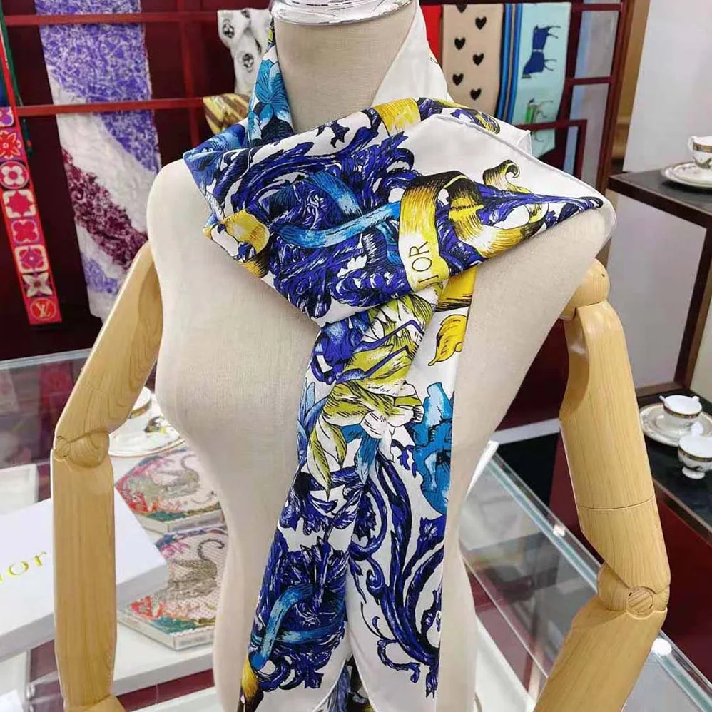 Dior Le Monde Square Scarf Multicolor Silk Twill for Women