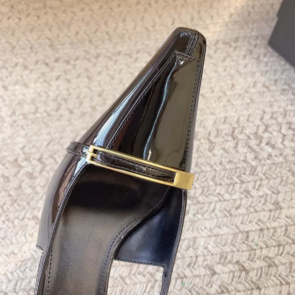Saint Laurent YSL Jacqueline Slingback Pumps in Patent Leather for Women